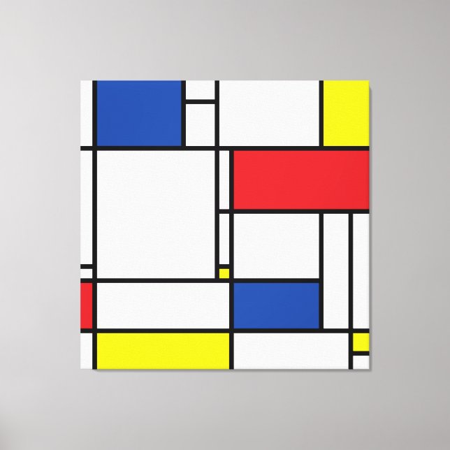 Geometría Minimalista mondrina De Stijl Arte Moder (Anverso)
