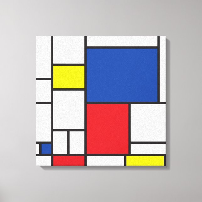 Geometría Minimalista mondrina De Stijl Arte Moder (Anverso)