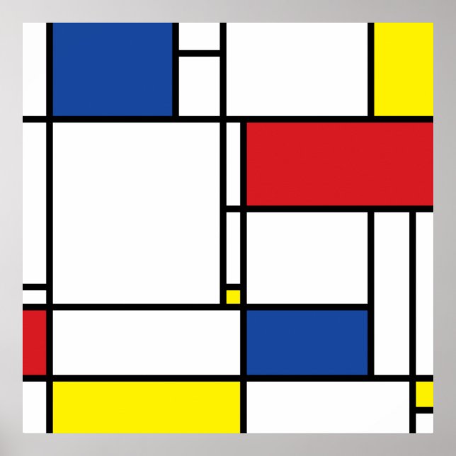 Geometría Minimalista mondrina De Stijl Arte Moder (Frente)