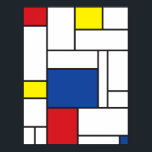 Geometría Minimalista mondrina De Stijl Arte Moder<br><div class="desc">Diseño de bloques de color rojo, azul, amarillo y blanco, de arte moderno Minimalista mondriano De Stijl. Este sencillo diseño presenta formas geométricas modernas y bloques de colores gráficos en líneas negras audaces, blanco y colores primarios brillantes. Está inspirado en las obras abstractas de Piet Mondrian y en el movimiento...</div>