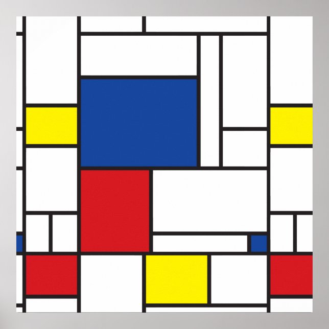 Geometría Minimalista mondrina De Stijl Arte Moder (Frente)