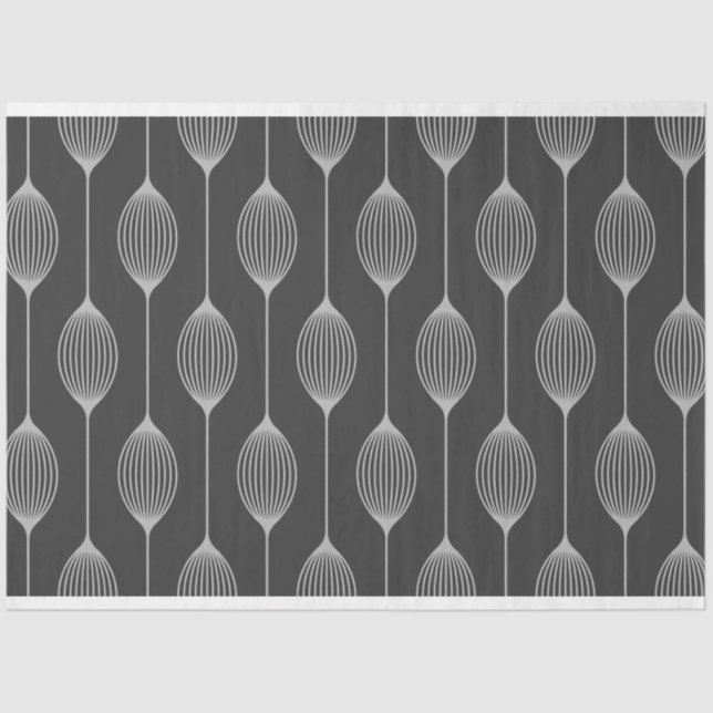 Geometría monocroma - Papel de tejidos abstracto (Anverso)