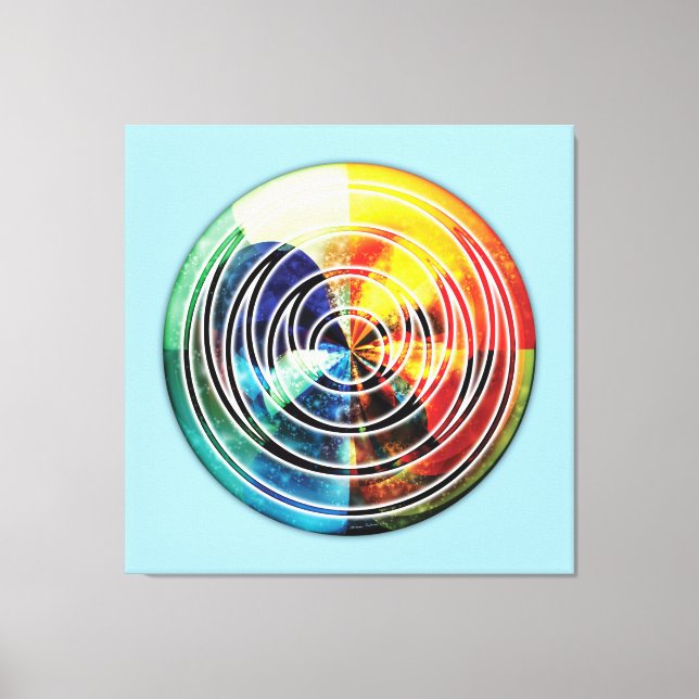 Geometría sagrada Mandala 8 Imprimir lienzo (Anverso)