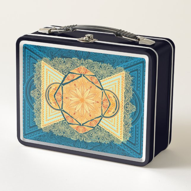 Geometría sagrada radiante Mandala (Anverso)