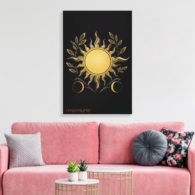 Geometría Solar Radiante Galería Moderna Lienzo En (Insitu (Sala de estar))
