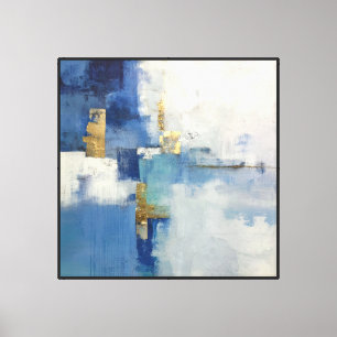 Geometría Turquesa – Arte Abstracto de Pared