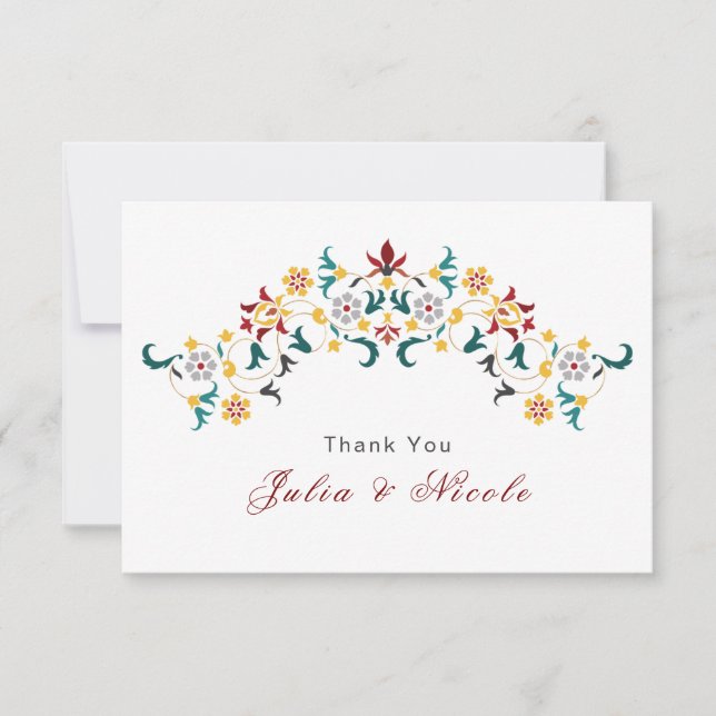 Geometría Vintage Intricar Boda De Motif Clásico (Anverso)