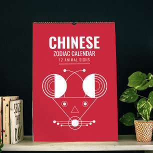 Geometría Zodiac: Arte del calendario de animales 