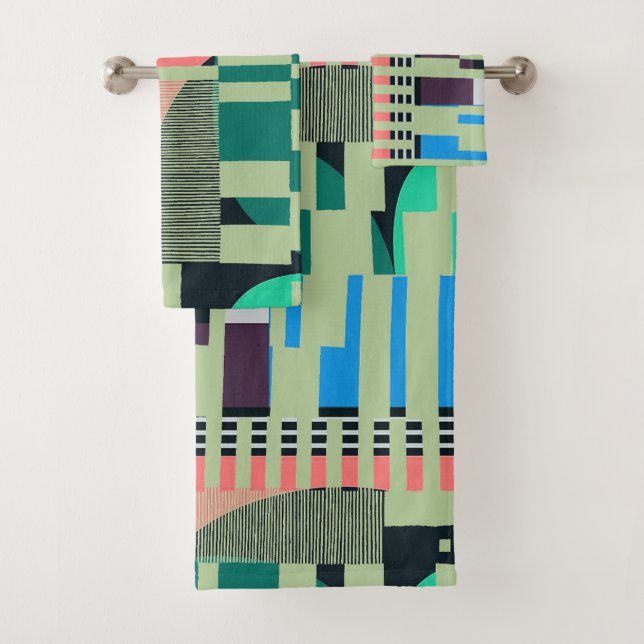 Geometric Color‑Blocked Motif Modern (In situ)