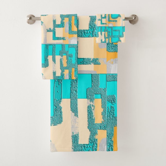  Geometric Color‑Blocked Motif Modern (In situ)