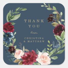 Geometric Fall Elegance Gracias Etiqueta Pegatina