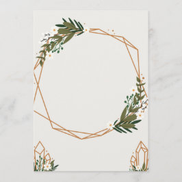 Geometric frame with bouquets