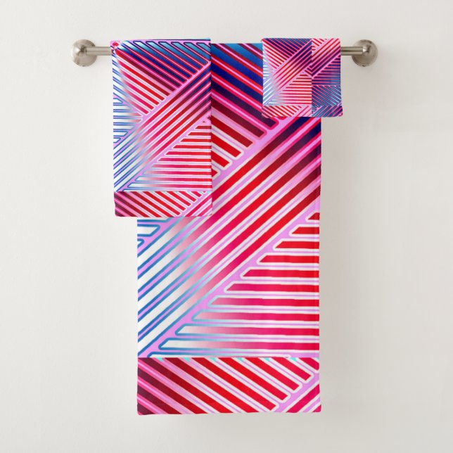 Geometric Multicolored Gradient Lines Modern  (In situ)