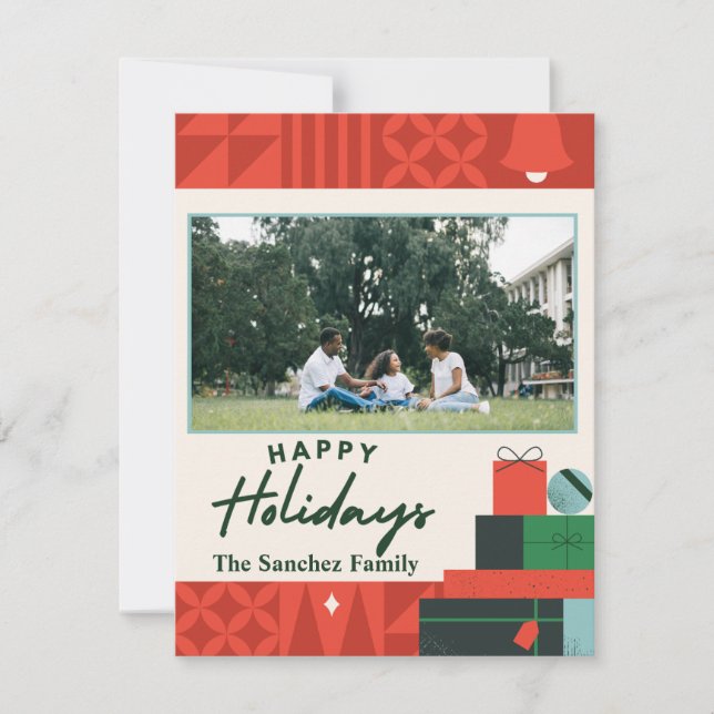 Geometric Presenta Tarjeta de "Felices Fiestas" 1  (Anverso)