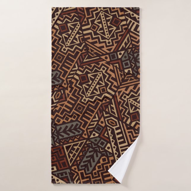Geometric seamless pattern created in trendy ethni (Toalla de baño)