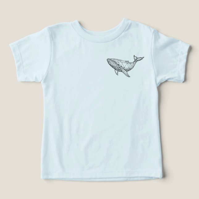 Geometric Whale Kids' T-Shirt (Diseño delantero )