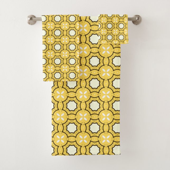  geometric yellow & black pattern  (In situ)