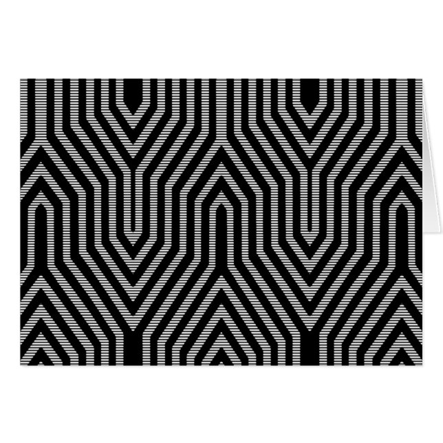 Geométrica Art Deco - blanco y negro (Anverso (Horizontal))