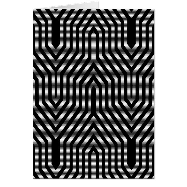 Geométrica Art Deco - blanco y negro (Frente)