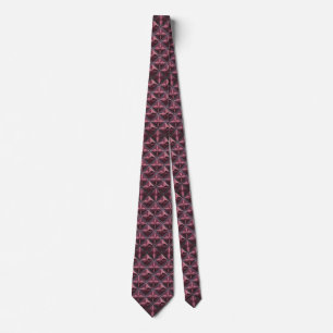 Geométrica de la corbata de oro Rosa de Borgoña