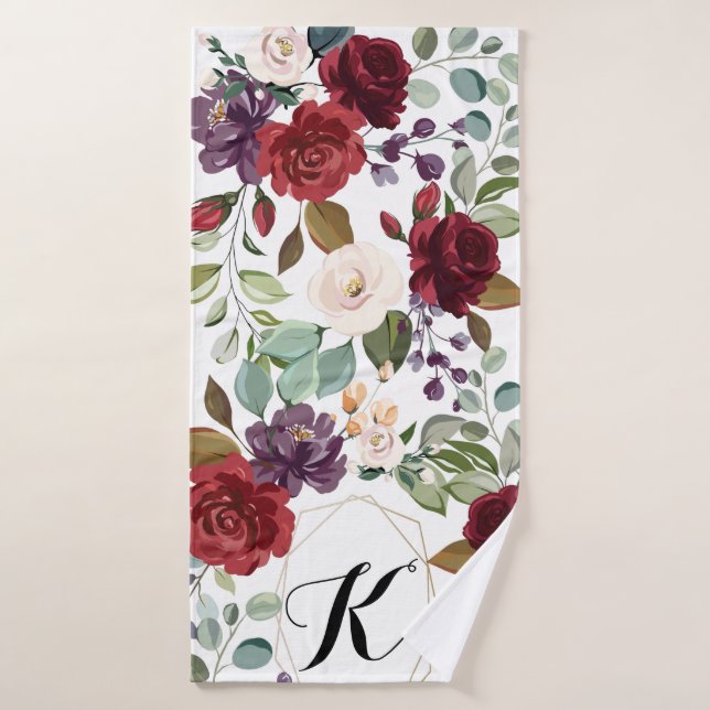 Geométrica de oro de toalla de baño personalizada  (Toalla de baño)