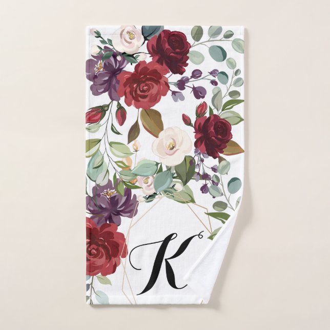 Geométrica de oro de toalla de mano personalizada  (Toalla de mano)