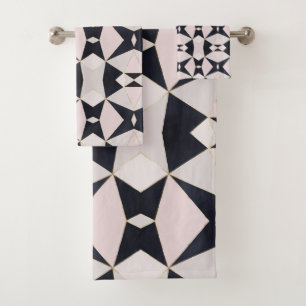 Geométrica del Kaleidoscopio de Oro Rosa Negro