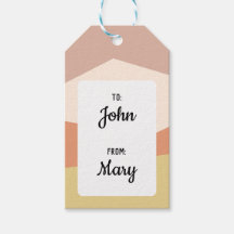 geométrica minimalista con etiqueta de regalo de c