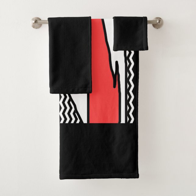 GEOMÉTRICO ABSTRACTO MODERNO ROJO NEGRO BLANCO (In situ)