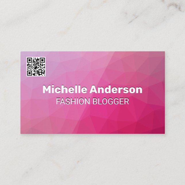 Geométrico | Código QR Tarjeta de presentación (Anverso)