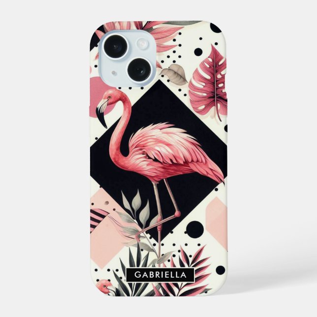 Geométrico de flamingo de corte (Reverso )