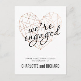 Geométrico de oro de la invitación de la parte de