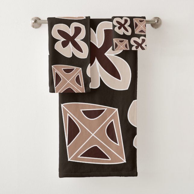 Geométrico floral moderno de Mid Century (In situ)