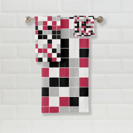 Geométrico moderno de gris negro magenta