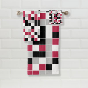 Geométrico moderno de gris negro magenta