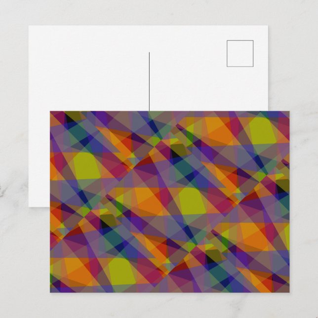 Geométrico Oscuro - Tarjeta Postal (Anverso / Reverso)