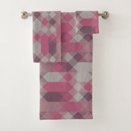 geométrico rosa y malva