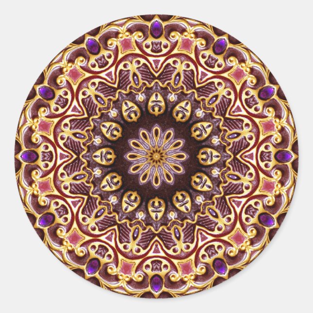 Geometry Jewel Mandala Pegatina (Anverso)