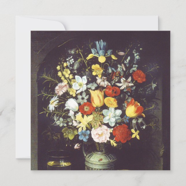 Georg Flegel Gran trozo de flores (en el nicho) (Anverso)