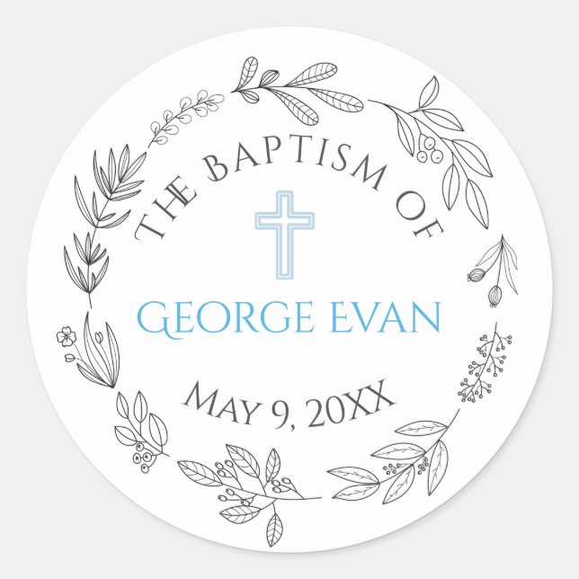 George Baptism Pegatina (Anverso)