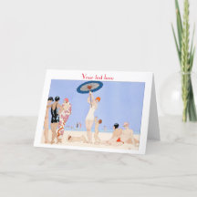 George Barbier Art Deco Moda Gracias Tarjeta