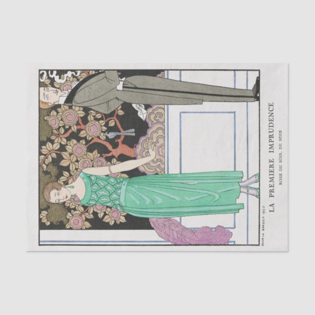 George Barbier, papel de tejidos Art Deco (Anverso)