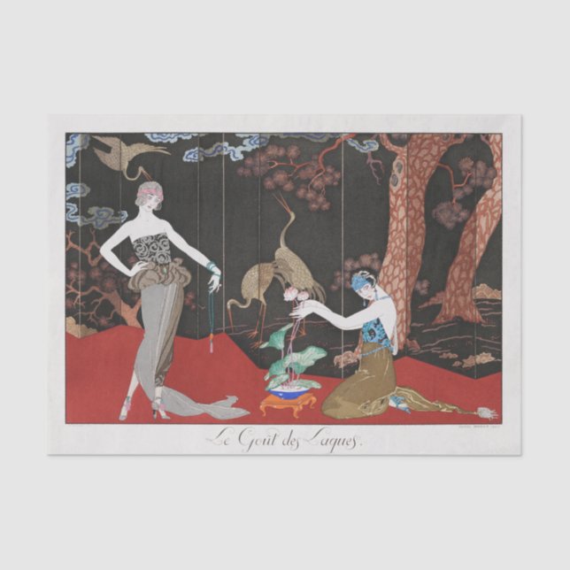 George Barbier, papel de tejidos Art Deco (Anverso)