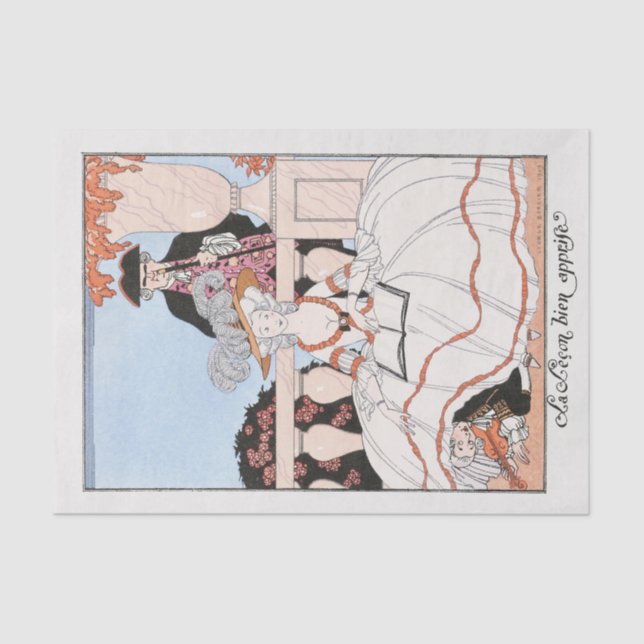 George Barbier, papel de tejidos Art Deco (Anverso)