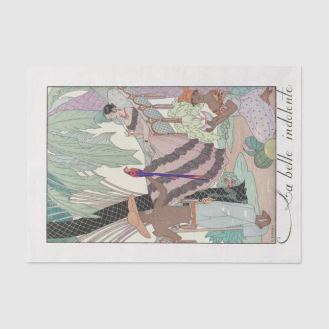 George Barbier, papel de tejidos Art Deco (Anverso)