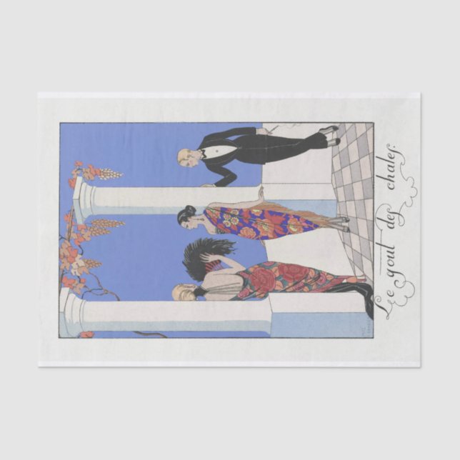 George Barbier, papel de tejidos Art Deco (Anverso)