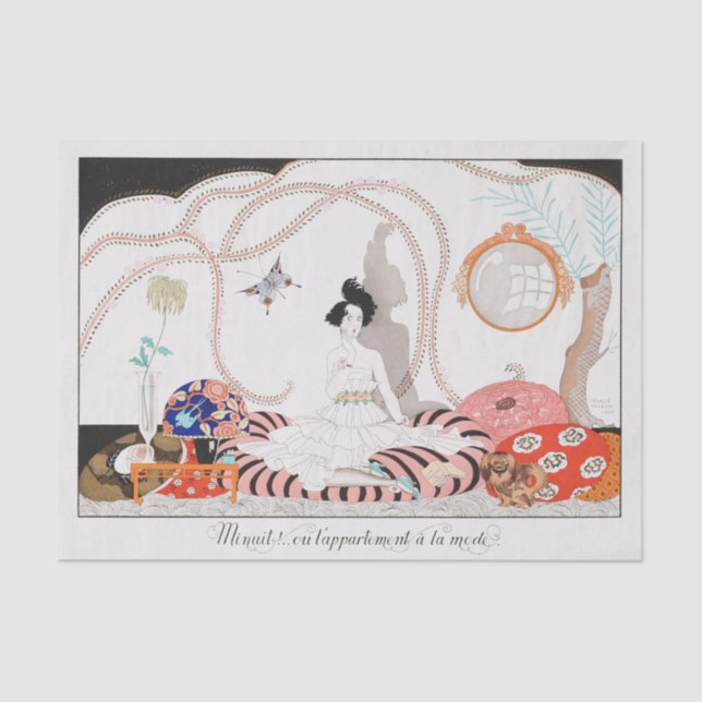 George Barbier, papel de tejidos Art Deco (Anverso)