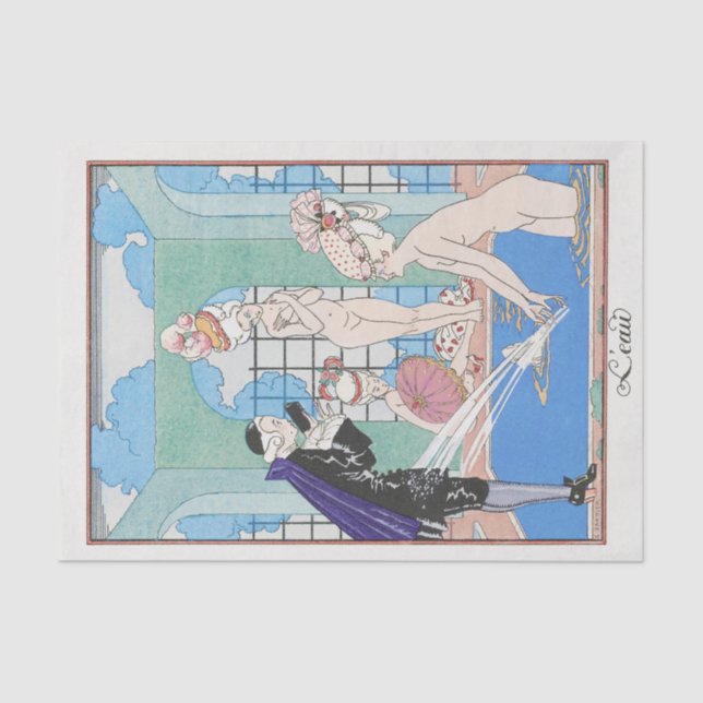 George Barbier, papel de tejidos Art Deco (Anverso)