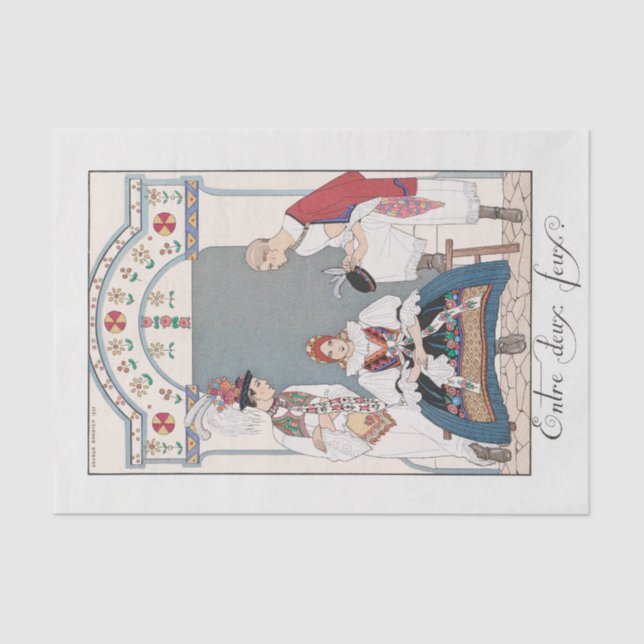 George Barbier, papel de tejidos Art Deco (Anverso)