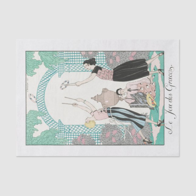 George Barbier, papel de tejidos Art Deco (Anverso)